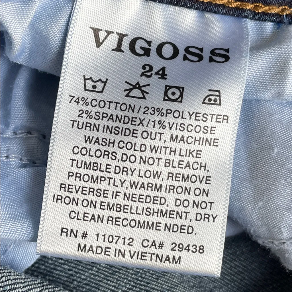 Vigoss Dark Blue Ace Straight Leg Jeans - Image 6