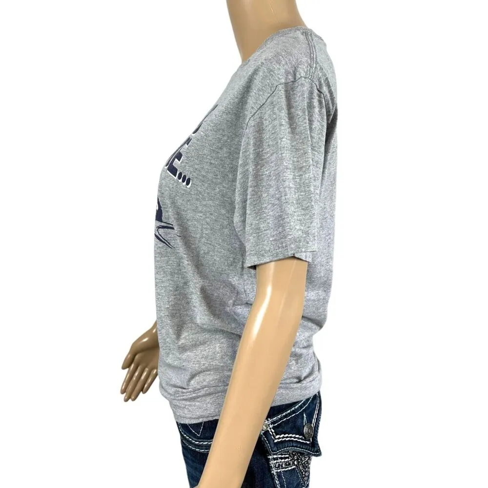 Graphic Print Unisex T Shirt Top Mondays Got Me Like Sloth Gray Blue Small - Image 6