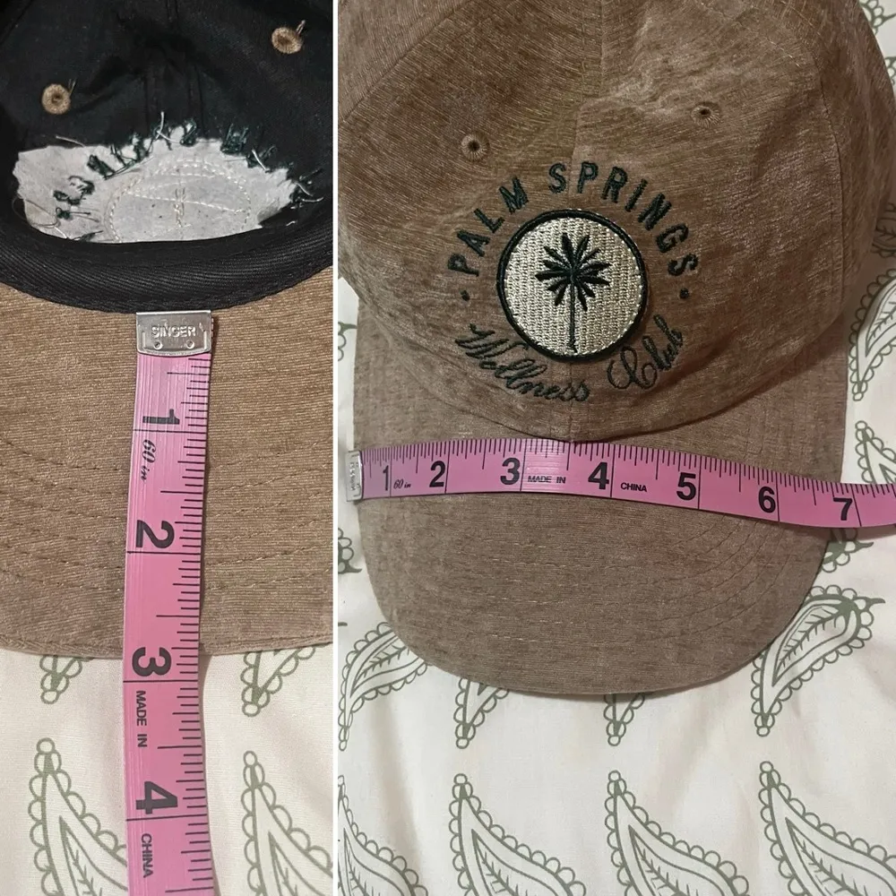 Anthropologie Corduroy Sports Club Baseball Cap Palm Springs Tan Green OS NWT - Image 11