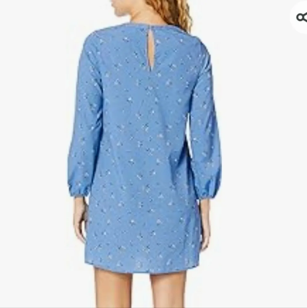 Kensie "Forget Me Not" Blue & Black Floral Print Long Sleeve Flowy Dress - Image 14