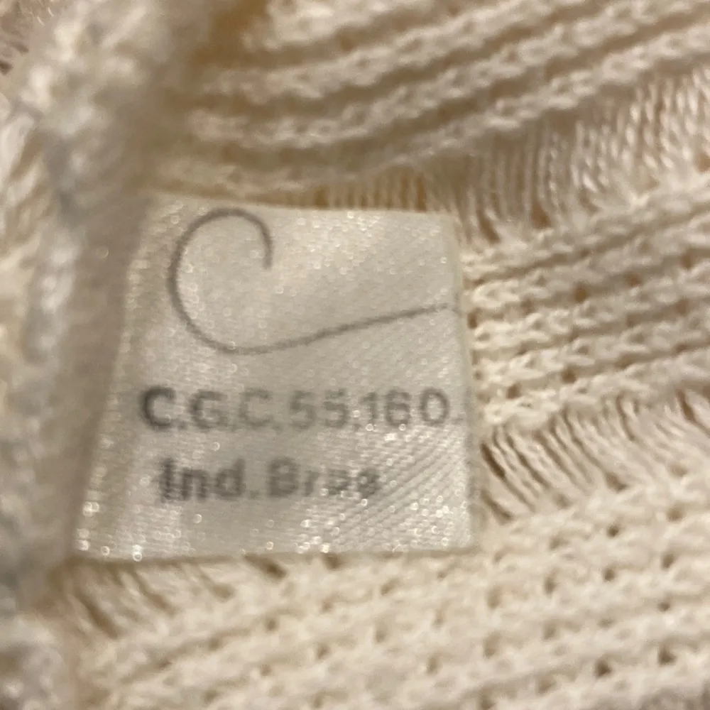 Off White Craeal Cropped Boat Neck Sweater Size Small - Image 10