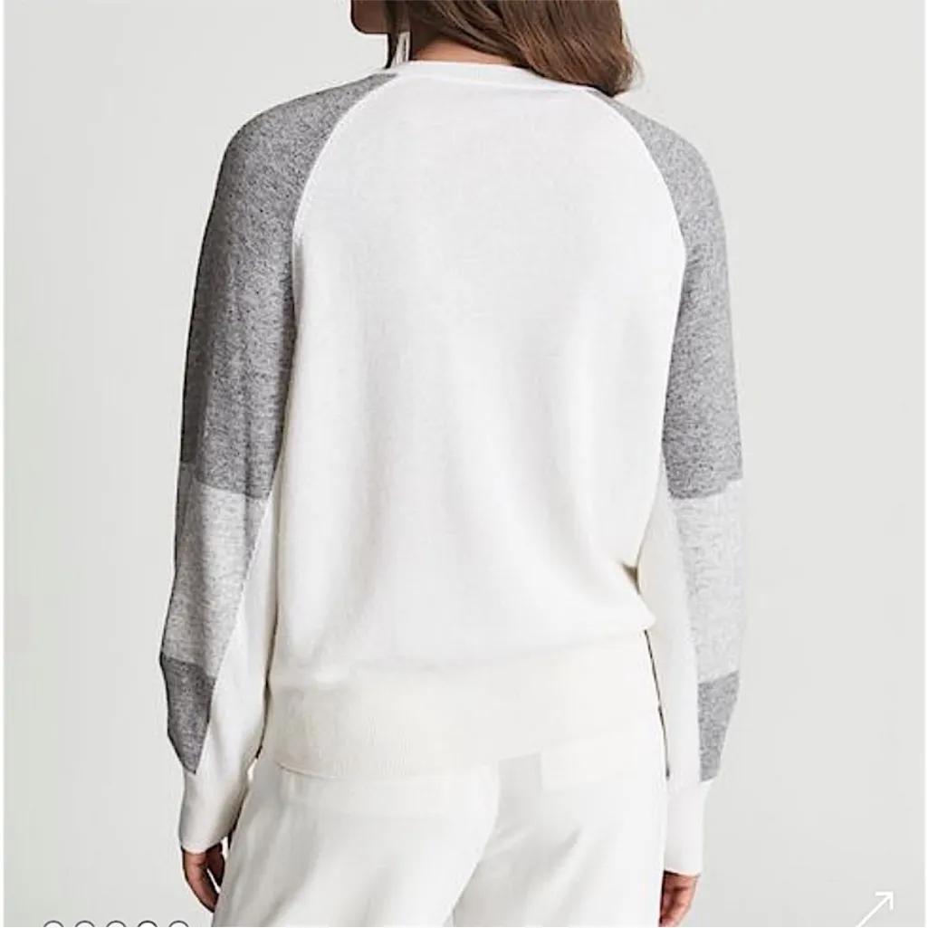 REISS Reina Wool Cashmere Blend colorblock Crewneck jumper sweater size large - Image 5