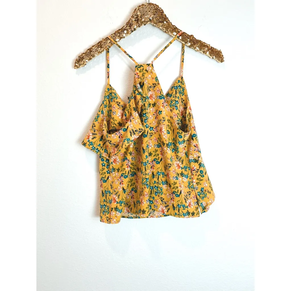 Code x Mode  Floral Ruffle V-Neck Tank Top - Image 4