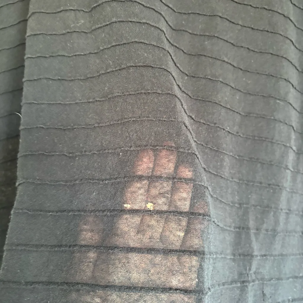 Women's Rag and Bone Oversized Sheer Shirt Black Navy Blue Size Medium - Image 4