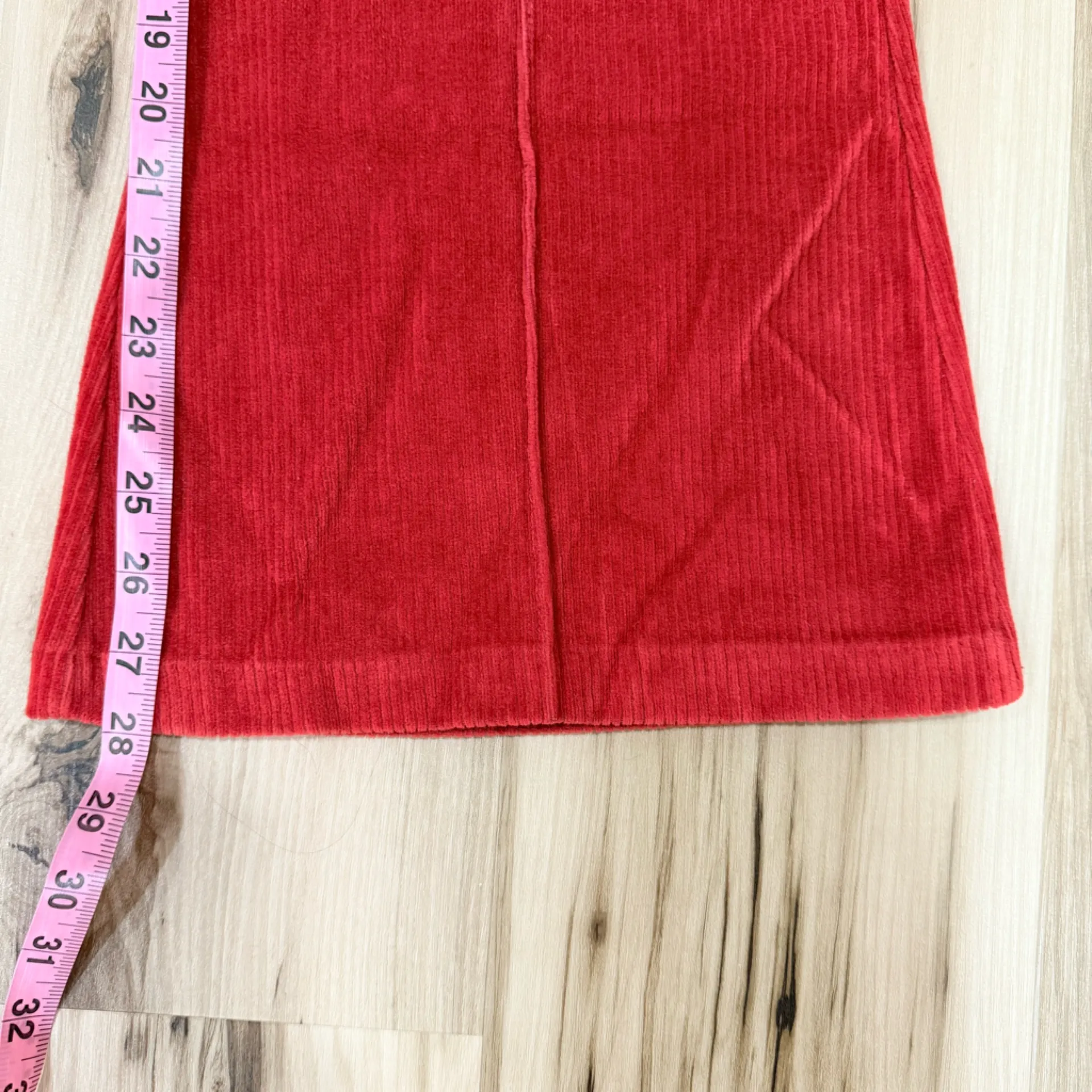 Aerie Red Ribbed Velour Flare Pants High Waisted Super Soft - Image 8