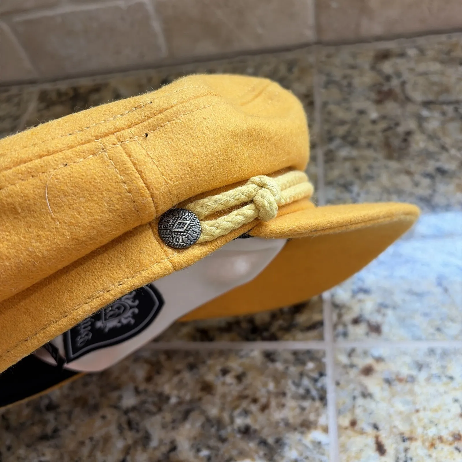 Brixton Mustard Yellow Wool Blend Fitted 6 3/4 Fisherman Hat Cap Unisex Adult XS - Image 8