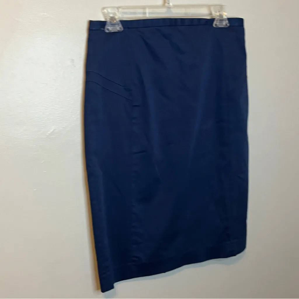EXPRESS  Design Studio Solid Pencil Skirt Dark Royal Blue Size 8 - Image 3