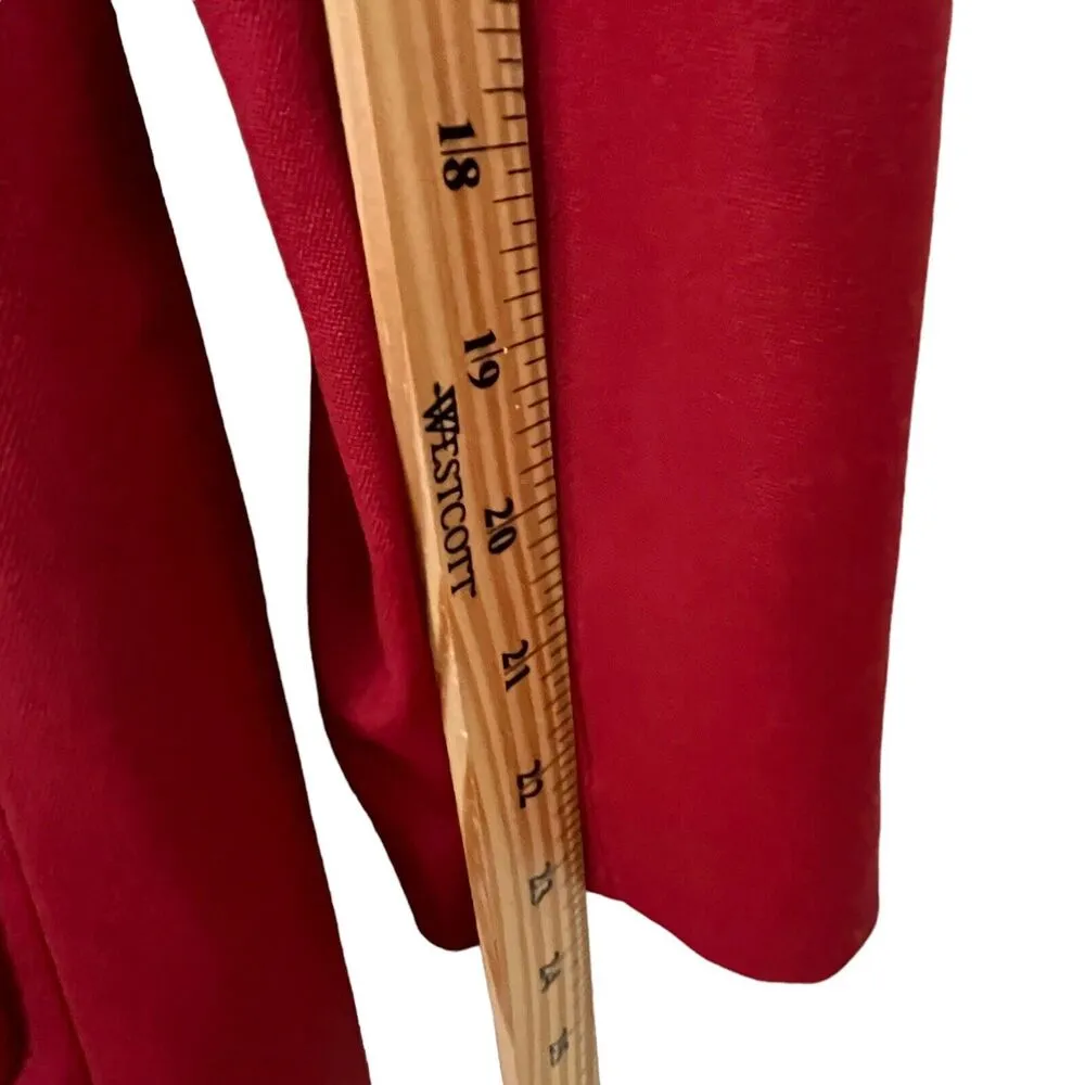 Racil Suit Jacket Virgin Wool 2 Button Jacket Red Black Blazer Size Fr. 36 US 4 - Image 13