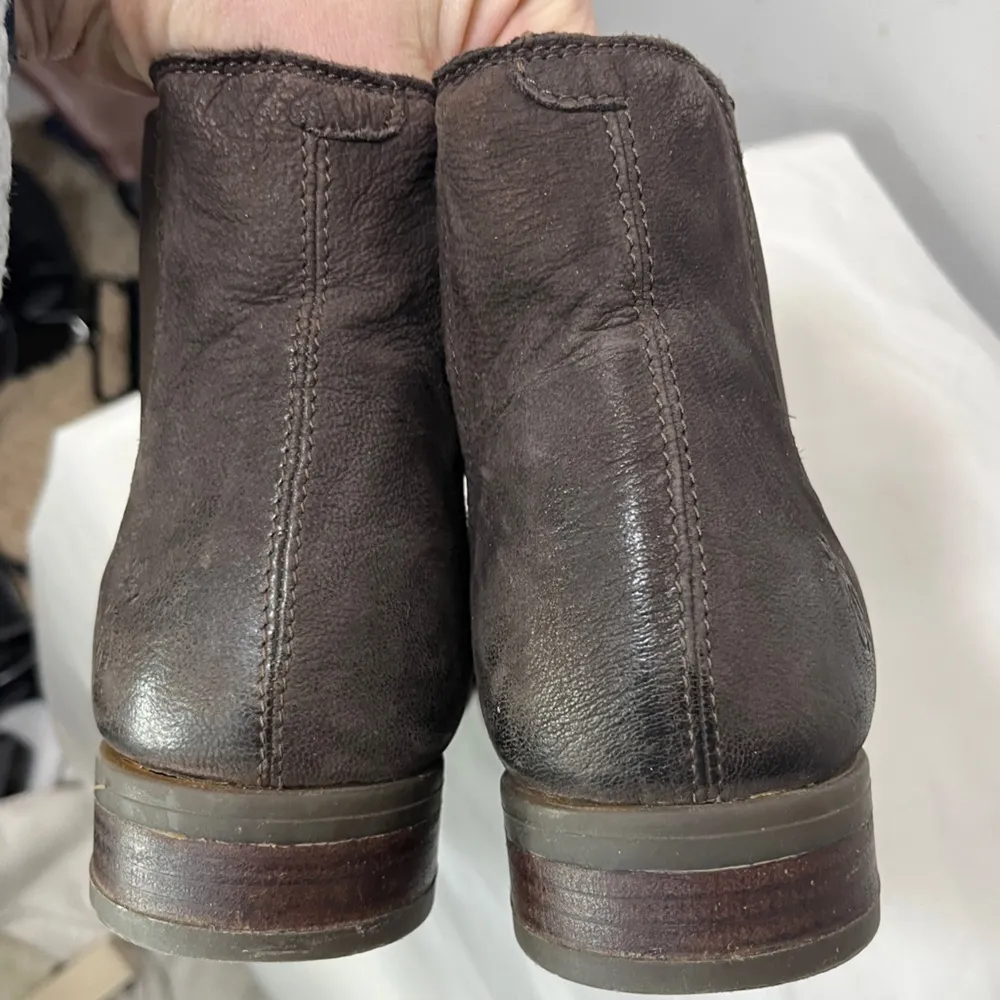 Fly London Brown Leather Pull On Chelsea Booties Sz 11 - Image 9