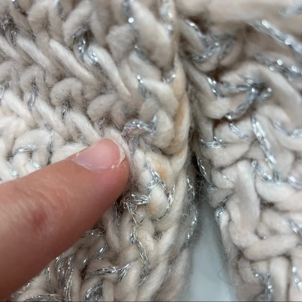 3/$30 LOFT | Champagne Silver Shimmer Winter Infinity - Image 3