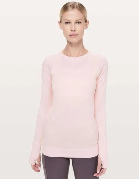 Lululemon Rest Less Pullover Blissful Pink Textured Long Sleeve Top Size 4? - Image 5
