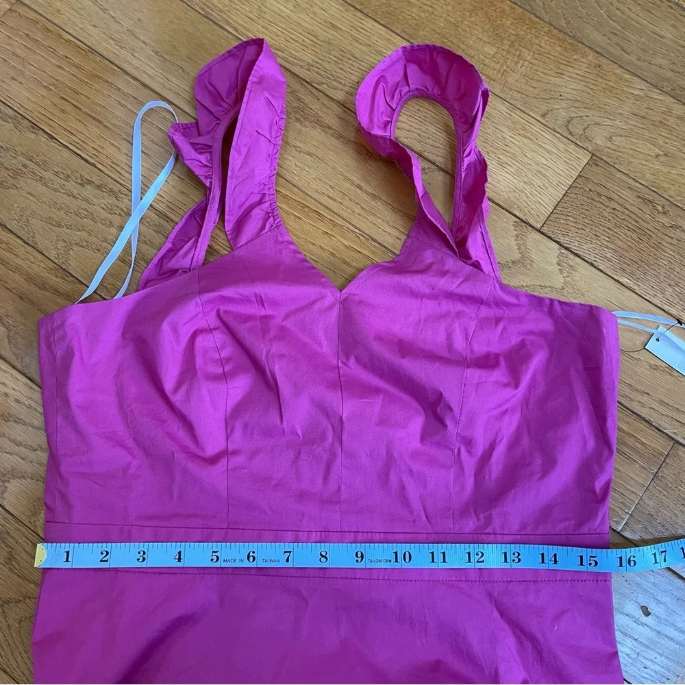 Maggy London Women's Sleeveless Flutter-Strap Midi Maxi Dress Pink Fuchsia Sz 8 - Image 12