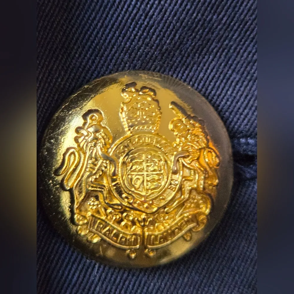 Ralph Lauren Blue Blazer Jacket with Embroidered Logo and gold buttons Small - Image 2