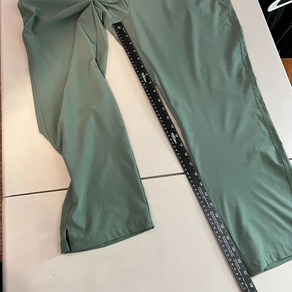 Eddie Bauer Pants Womens XL Green Ankle Traveler Elastic Waist‎ High Rise Casual - Image 4