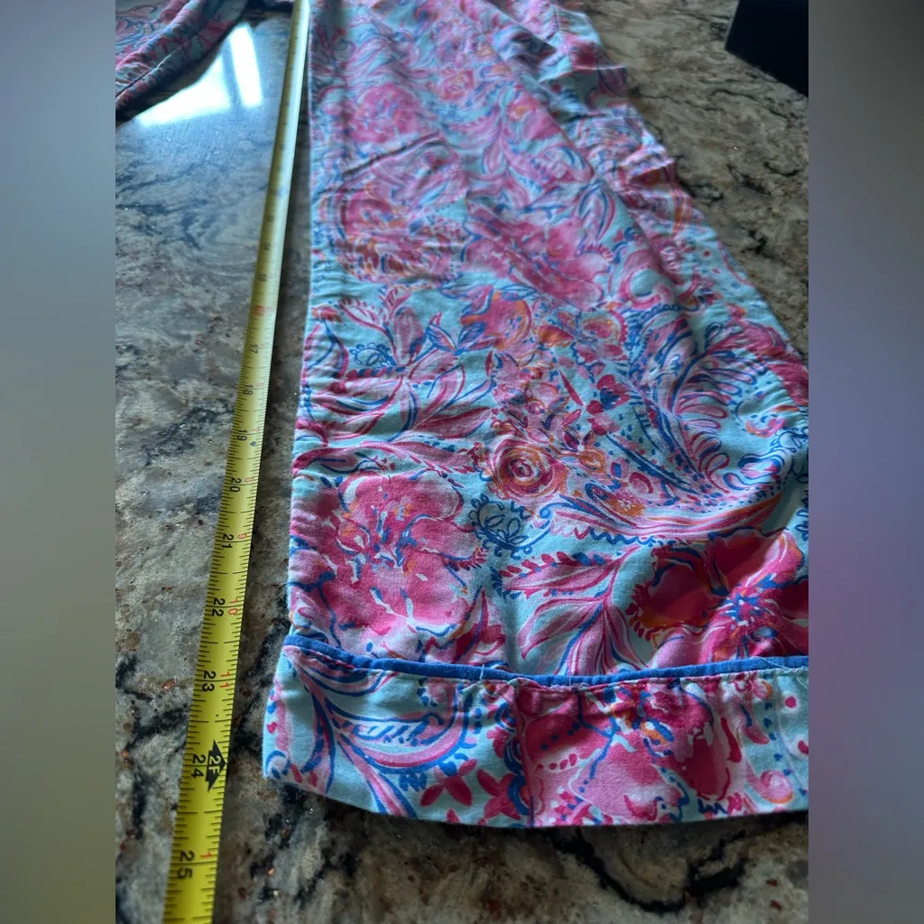 Lilly Pulitzer For Pottery Barn Isla De Coco Loose Pajama Set Teen Size Small Pink - Image 7