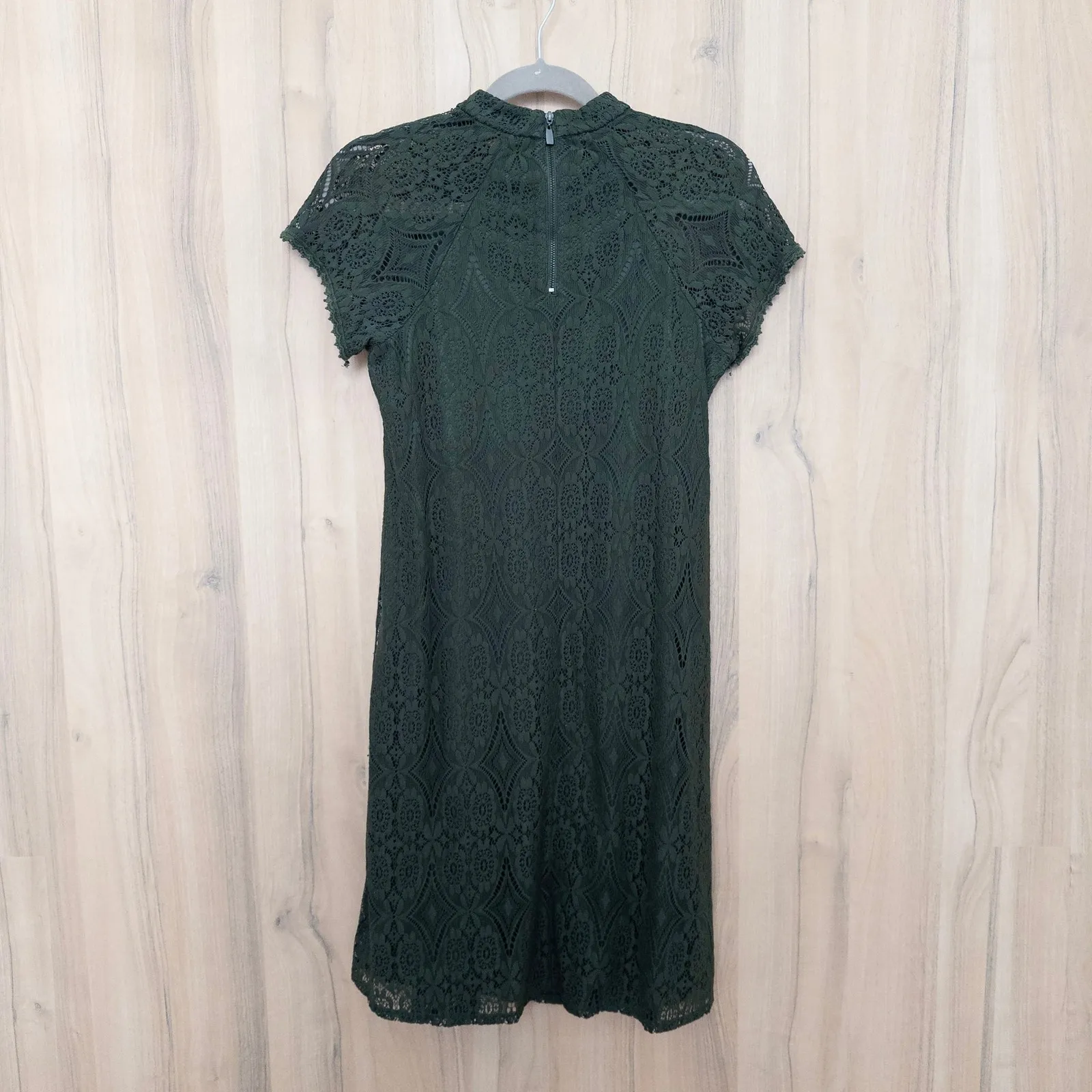 Laundry By Design Womens Lace Dress Size 4 Green Romantic Classic Feminine - Image 5