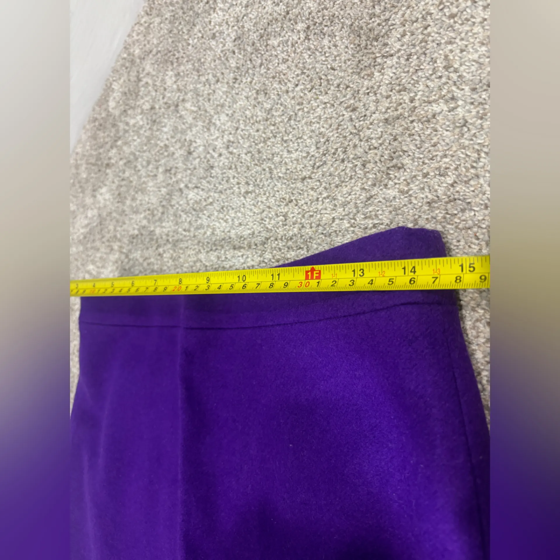 J. Crew Factory The Pencil Skirt Womens Size 2 Purple Double Serge Wool Blend - Image 5