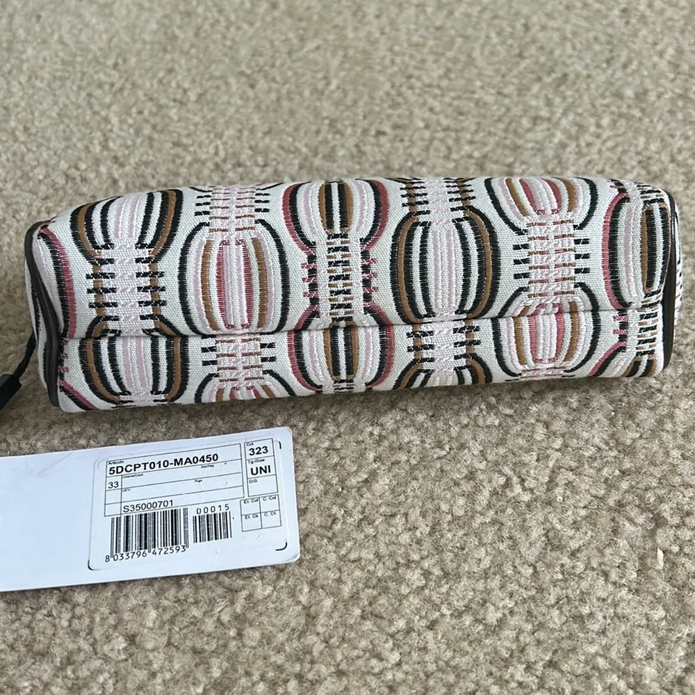 Missoni Pink/Tan Multi Colored Small Cosmetic Bag - Image 5