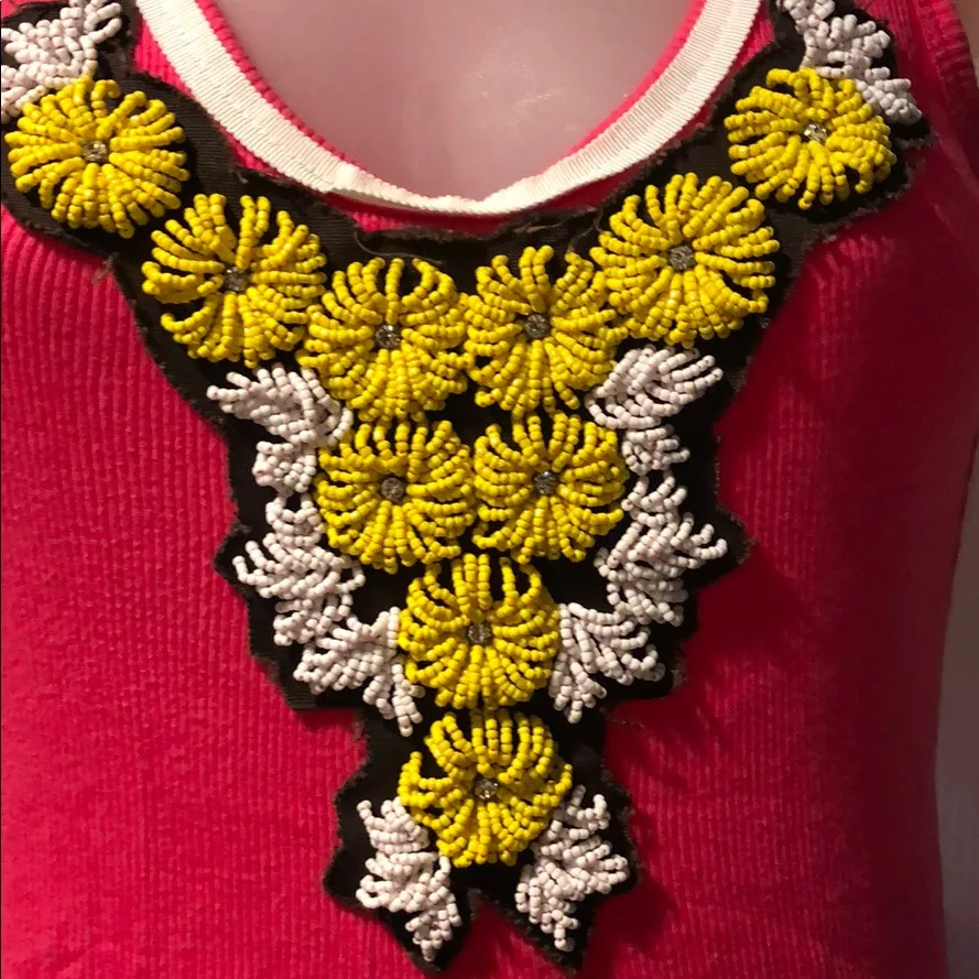 Tory Burch Desert Blooms beaded Tank top x/s - Image 2