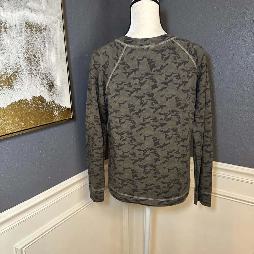 Monrow Crew Neck Pullover Sweatshirt Green - Image 5