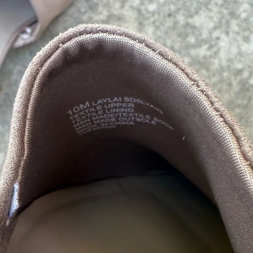 Anthropologie Splendid Laylai Heeled Mule Tan Beige Brown Size 10 - Image 10