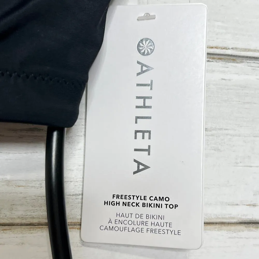 Athleta Freestyle Blue Camo Bikini Top and Bottom Size Large - Image 6