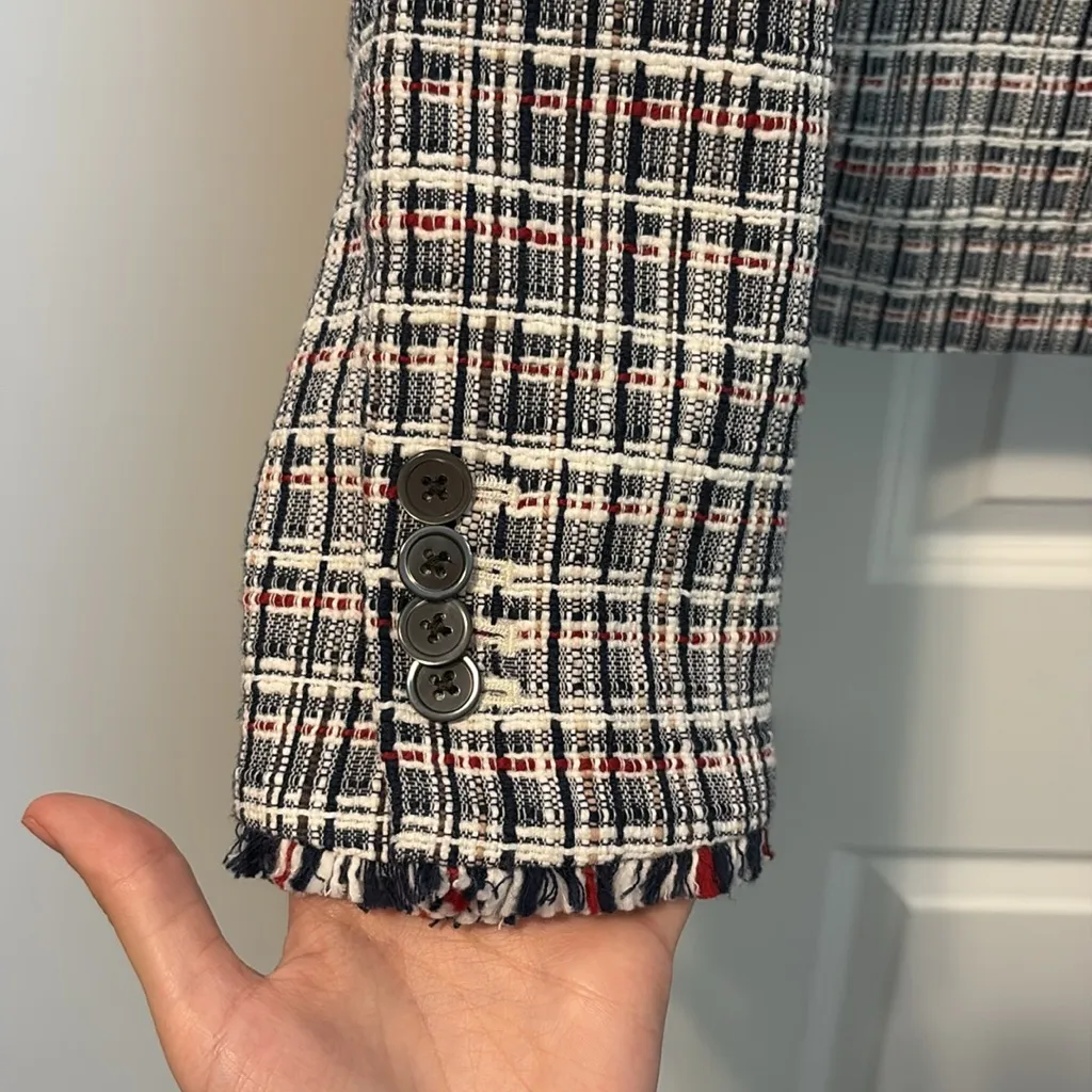 J crew  Fringe Tweed Lady Jacket Blazer - Image 5