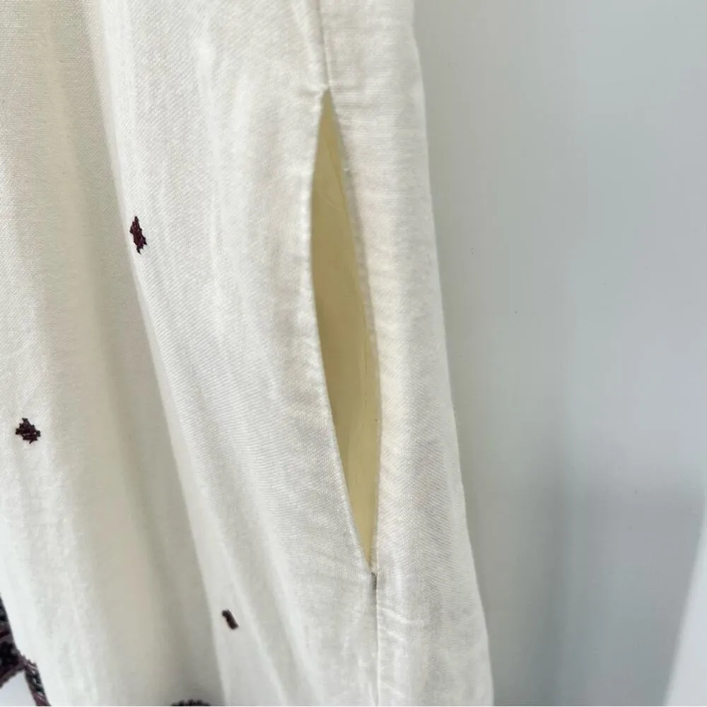 Madewell embroidered boho tassel southwestern sleeveless midi dress pockets 6 - Image 8