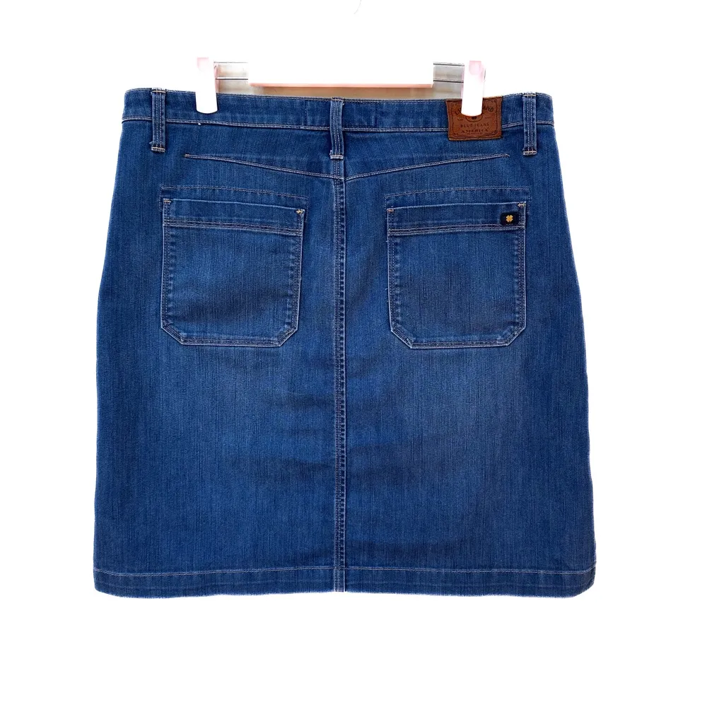 Lucky Brand Button Fly Denim Mini Skirt - Image 2