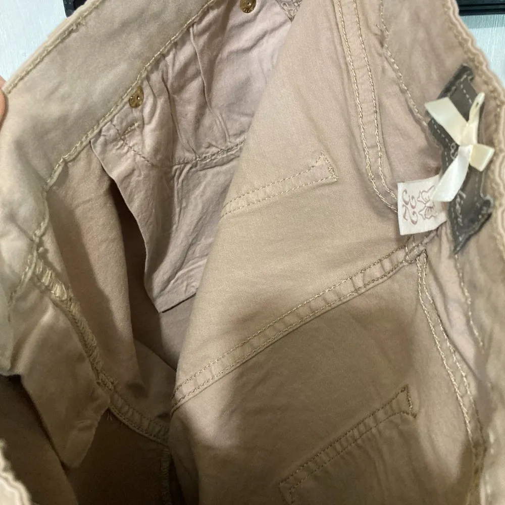 NEW Atelier Fixdesign women's 32 stretchy tan khaki work casual pants 32x34 NWOT - Image 7