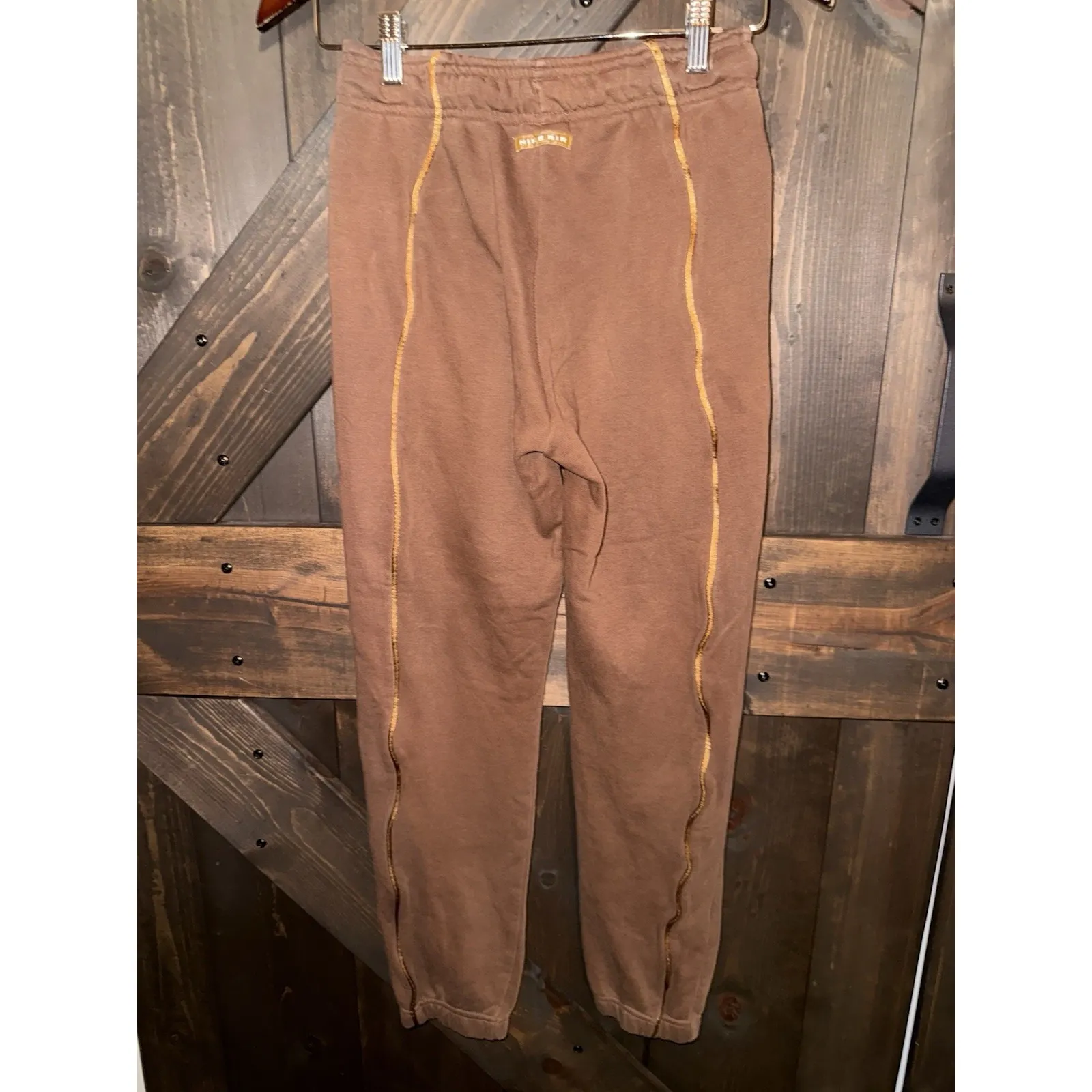 Nike‎ Air Women's Sz XS Joggers Standard fit mid rise Sweatpants Brown EUC - Image 3