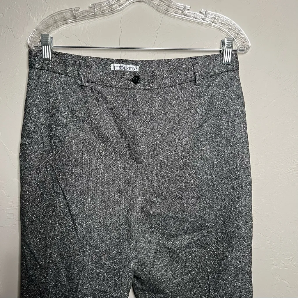 Pendleton Vintage Charcoal Virgin Wool Silk Lined Trouser Pants - Image 3