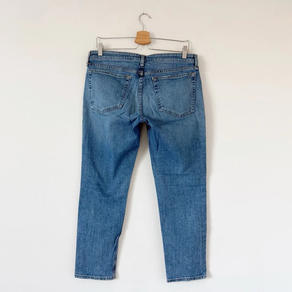 Rag & Bone Dre Low-Rise Ankle Slim Boyfriend Jeans in CLN Marie Wash Size 29 - Image 5