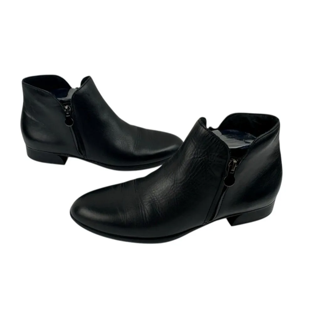 *Munro Averee Boots Womens 10N Black Leather Comfort Quiet Luxury Zip Bootie - Image 9