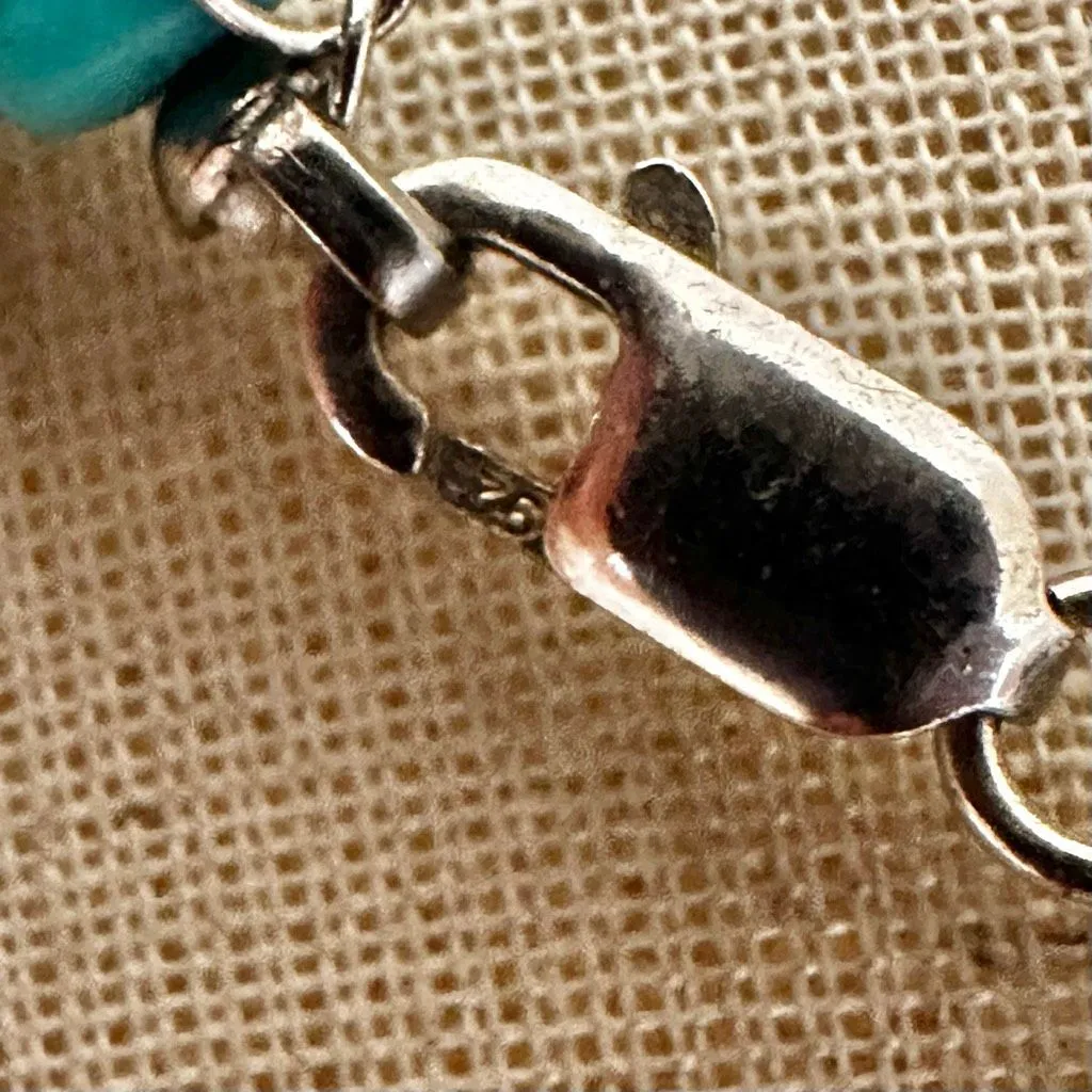 Sterling Silver Bail Necklace with Turquoise - Image 11