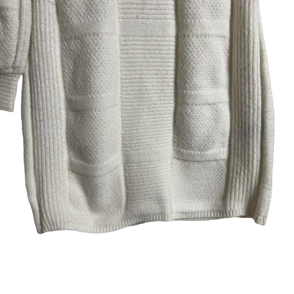 Area Stars White Open Back Knit Long Sleeve Mock Neck Sweater Mini Dress Size M Size M - Image 10