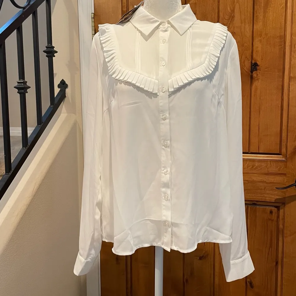 FOREVER 21 tuxedo shirt, size M - Image 11