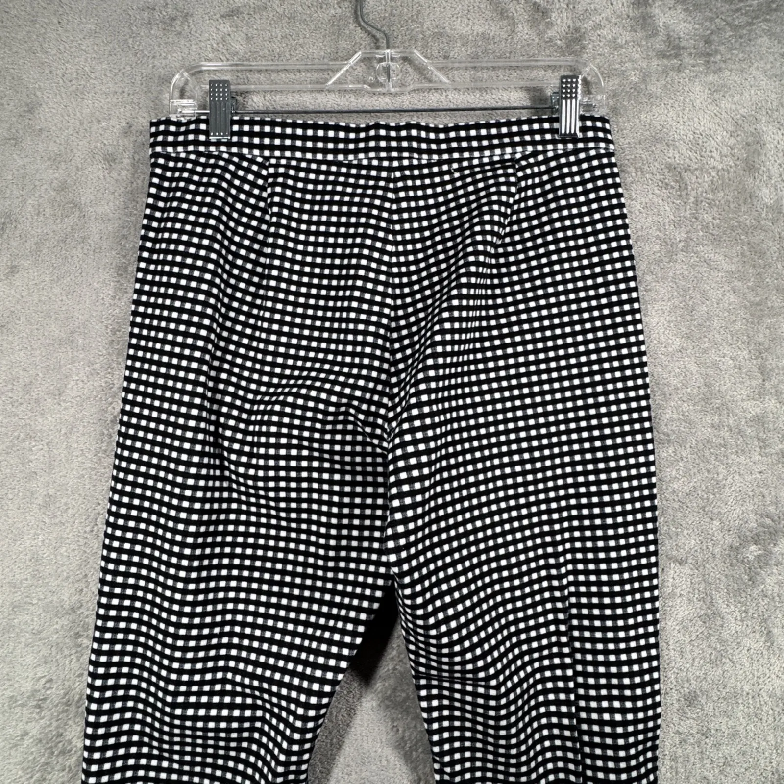 Banana Republic‎ Gingham Check Pants Black White Slim Ankle Trousers Womens 10 - Image 5