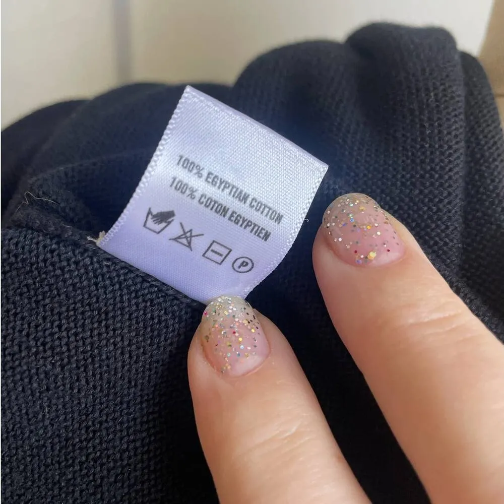 Mila Zovko Luna Knit Strppy Sleeveless Cotton Black & Teal Maxi Dress Small - Image 8