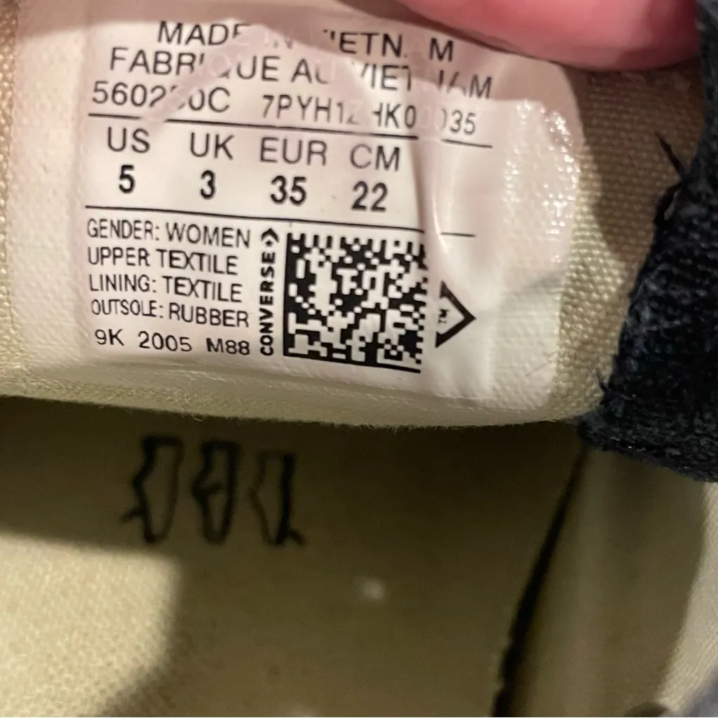 Converse Chuck Taylor All Star Lift Ox Black Women 5 Platform Sneakers Classic - Image 4