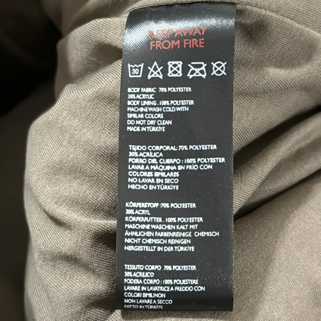 BDG Urban outfitters Borg Sherpa vest mossy brown hue size XS - Image 9