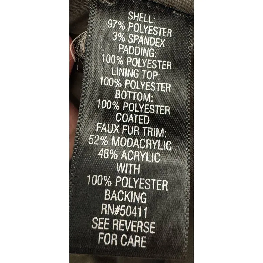 Croft & Barrow Brown Full Zip Soft Faux Suede Mock Neck Jacket Pockets Size L - Image 9