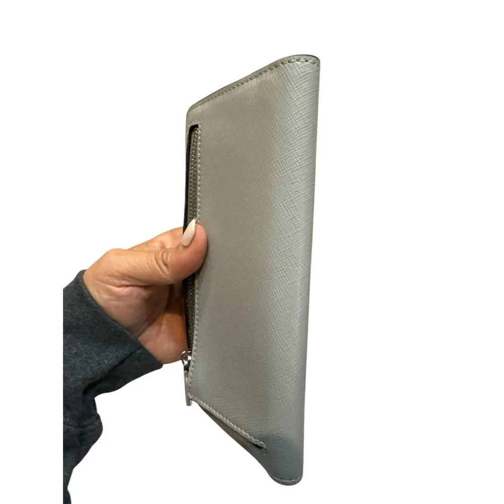 Kate Spade New York Staci‎ Colorblock Large Slim Bifold Wallet Grey White - Image 4