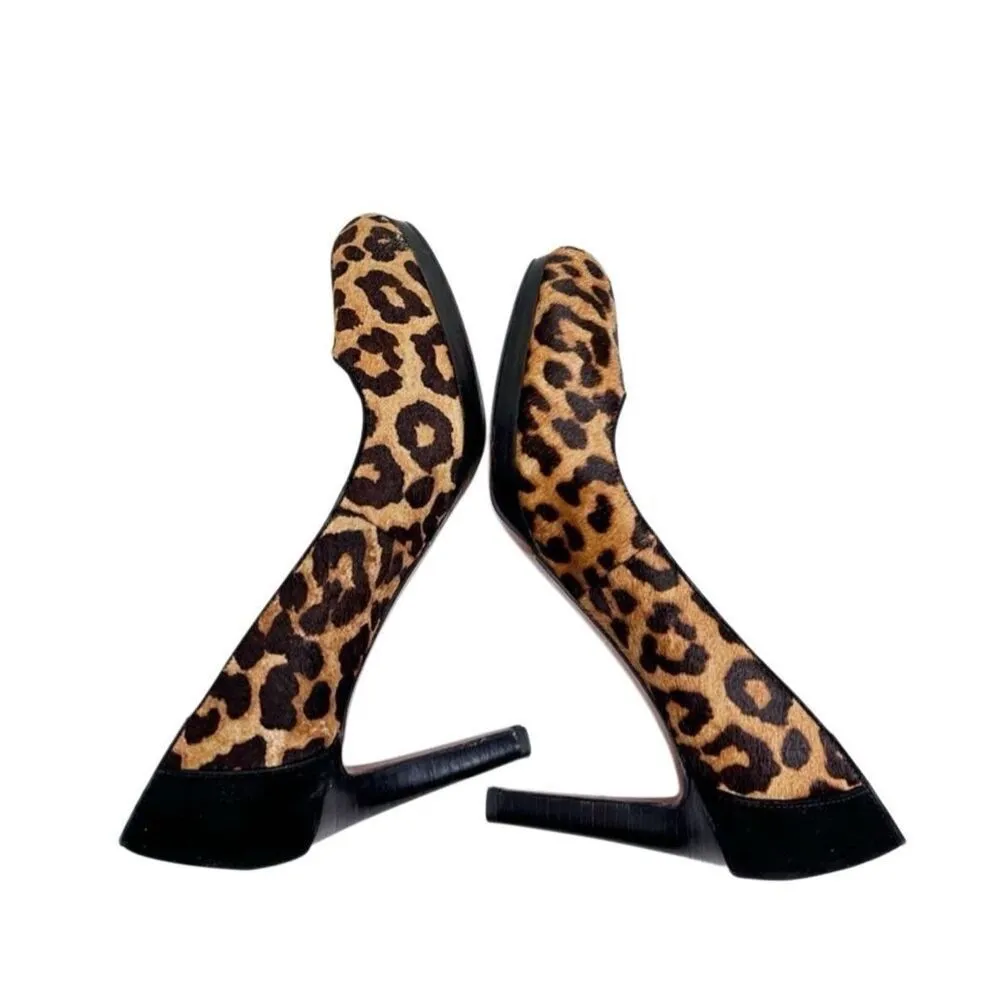 Franco Sarto Pumps Size 7 High Heel Animal Print Calf Hair Stiletto‎ Heels - Image 3