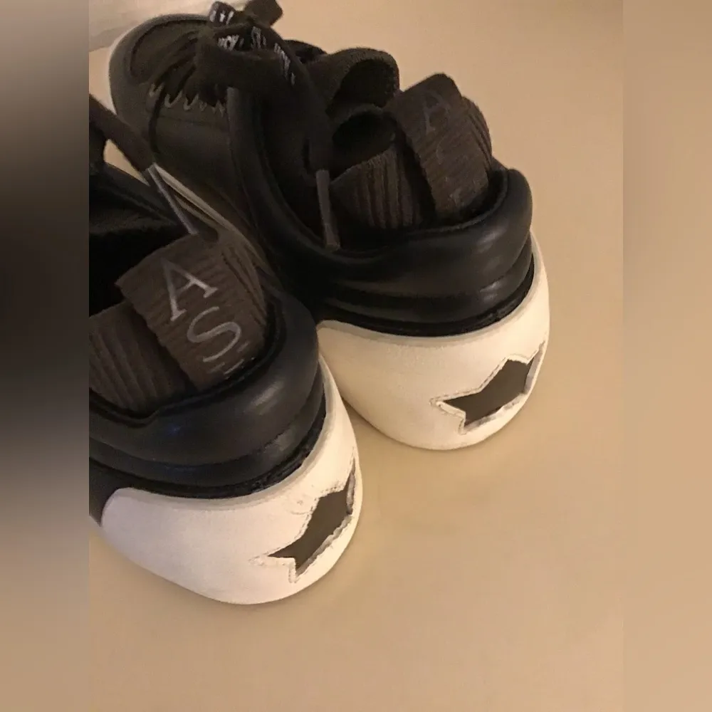 Ash women black leather platform sneaker shoes US 6.5 Euro 37 - Image 9