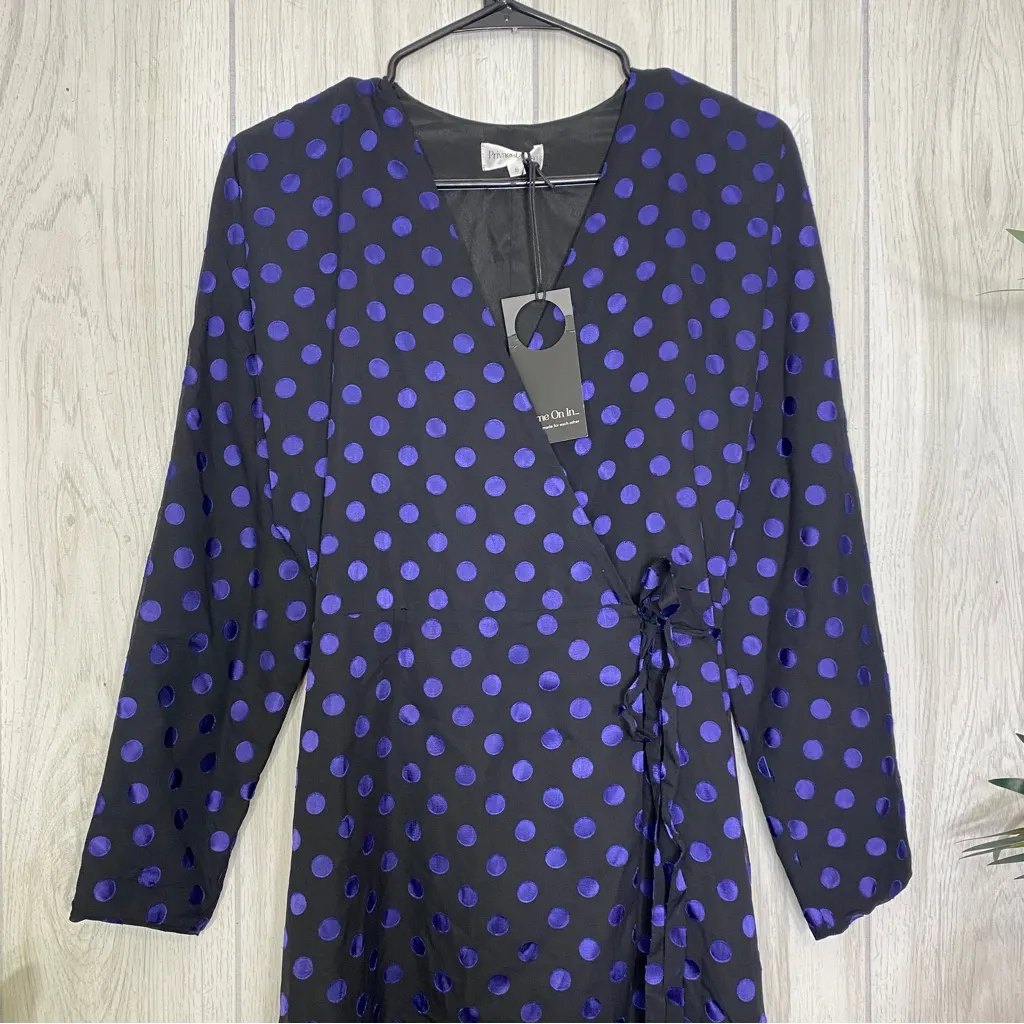 NEW Revolve Privacy Please Misha Polka Dot Wrap Maxi Dress size S Small NWT - Image 4
