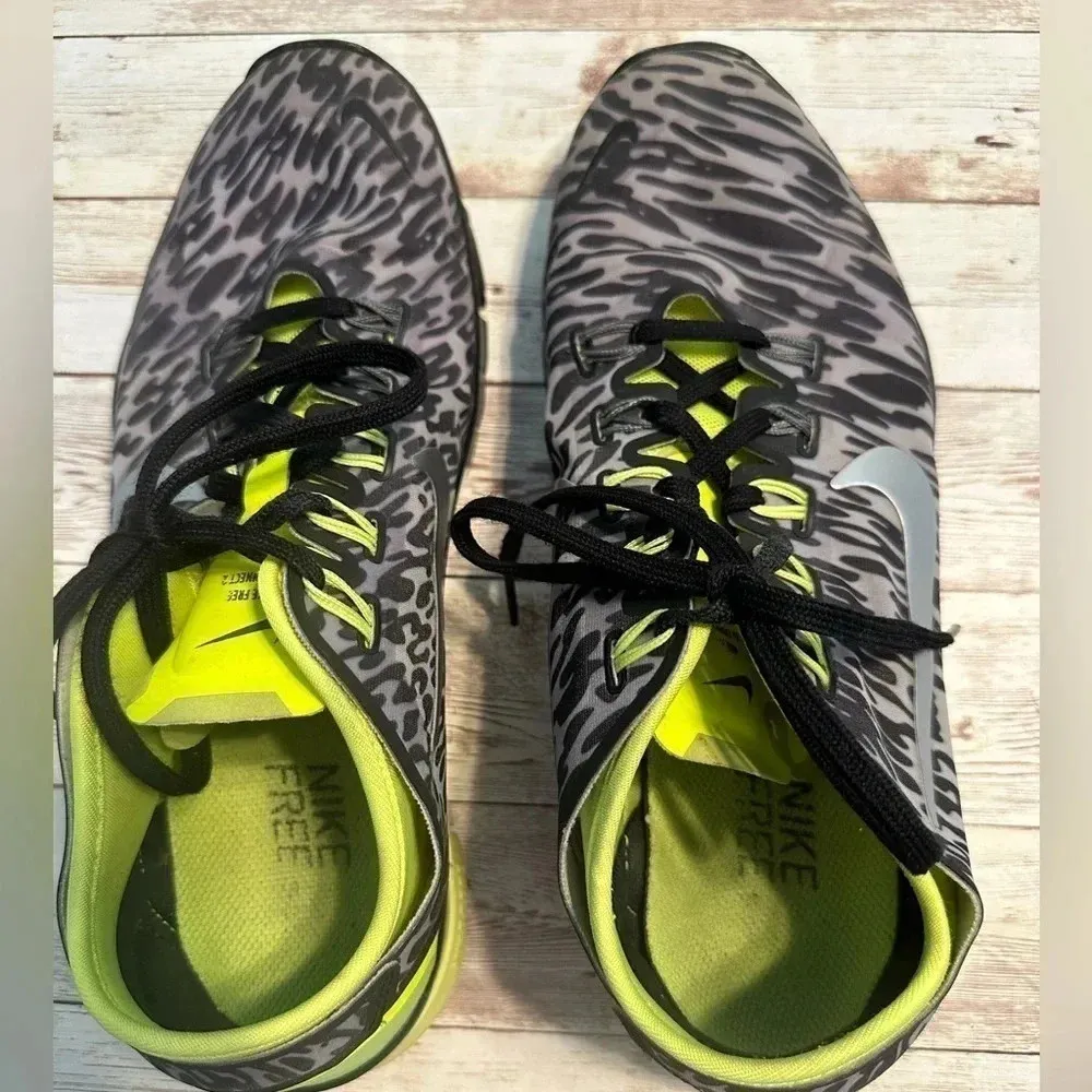 Nike Free Running Shoe Women’s Size 9 Leopard Black Gray Athletic - Image 3