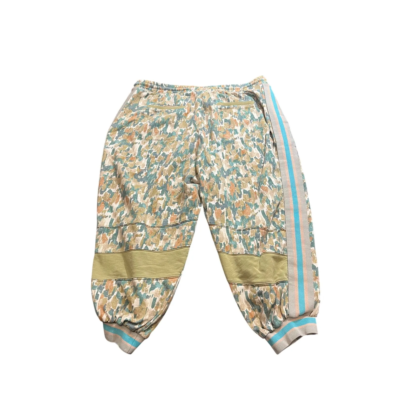 Daily Practice by Anthropologie Retro Joggers Green Print Sweatpants Womens 2X Size XXL - Image 7