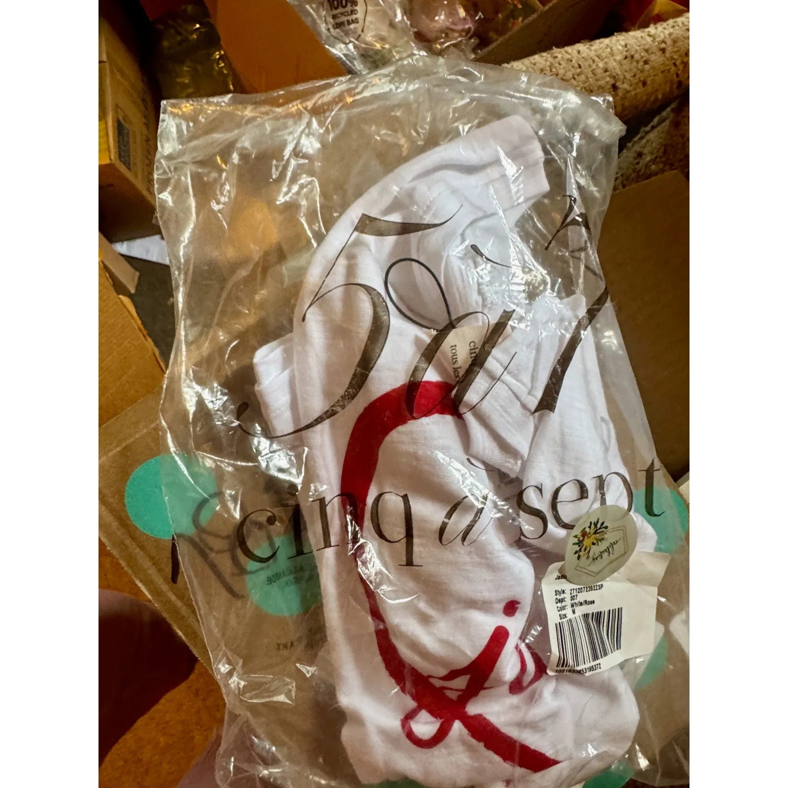 Cinq à Sept J'adore Heart Shrunken Tee M White Size M - Image 8