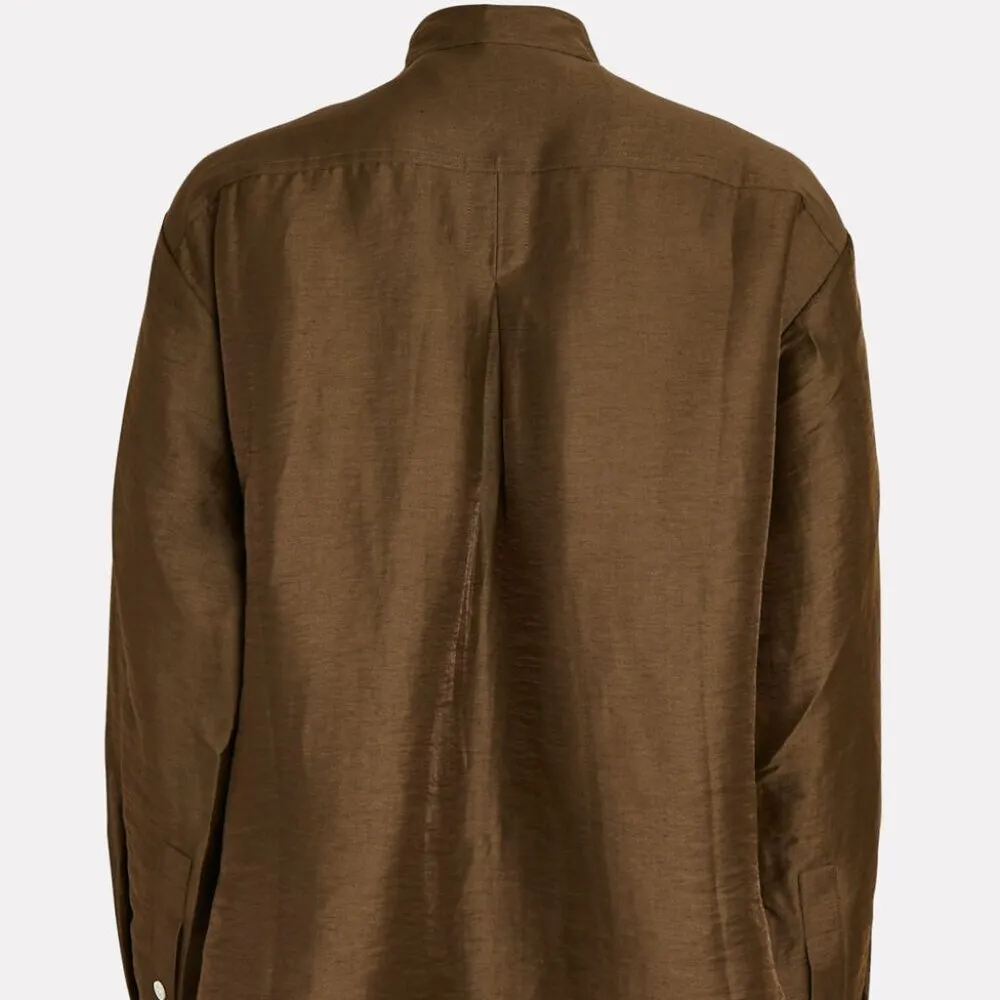 FRAME Clean Safari Linen-Blend Shirt - Image 2